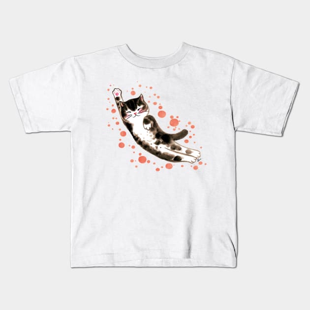 Super tabby cat Kids T-Shirt by juliewu